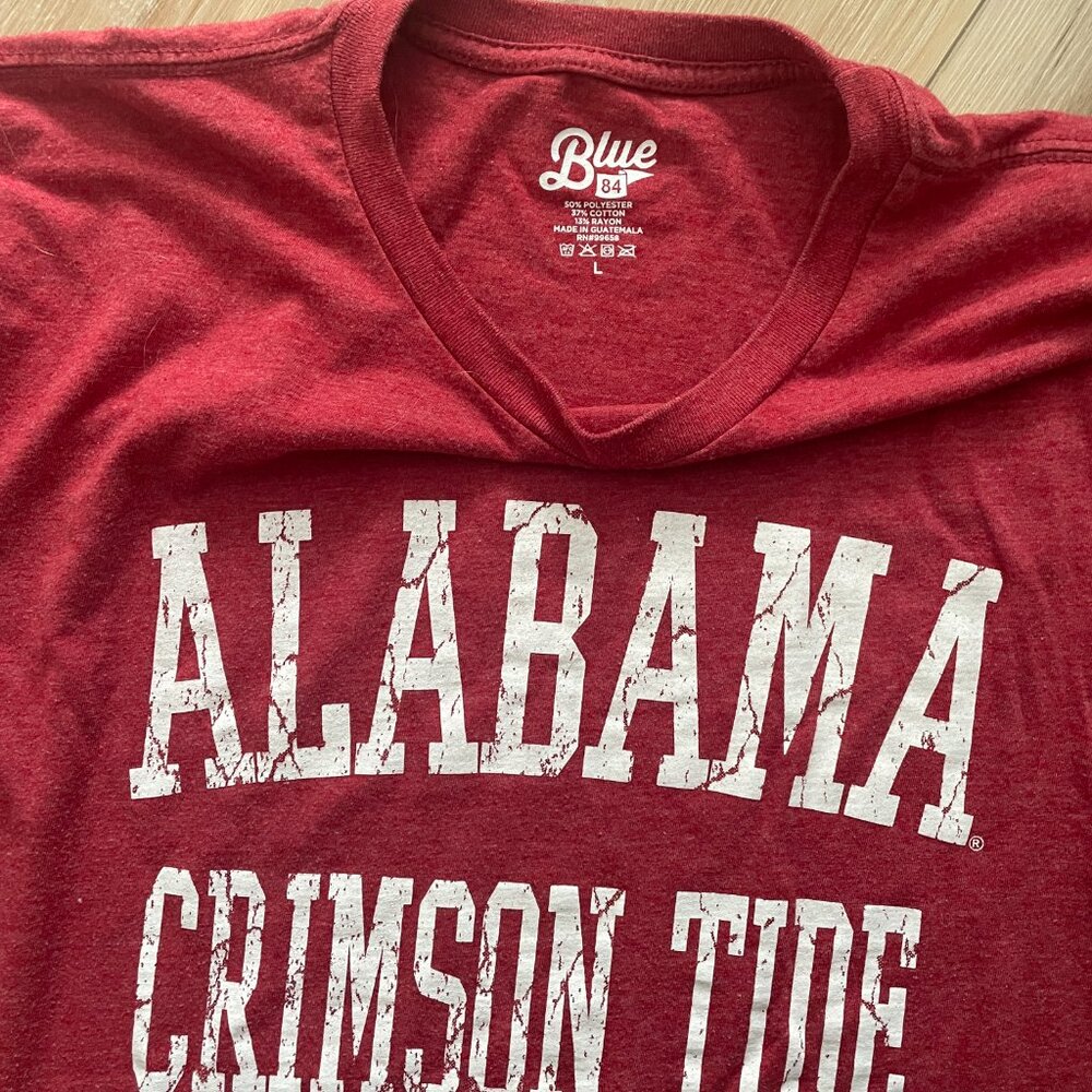 Alabama Roll Tide Bama College Football Crimson Red Tee Shirts Lot of 3 - Picture 7 of 8